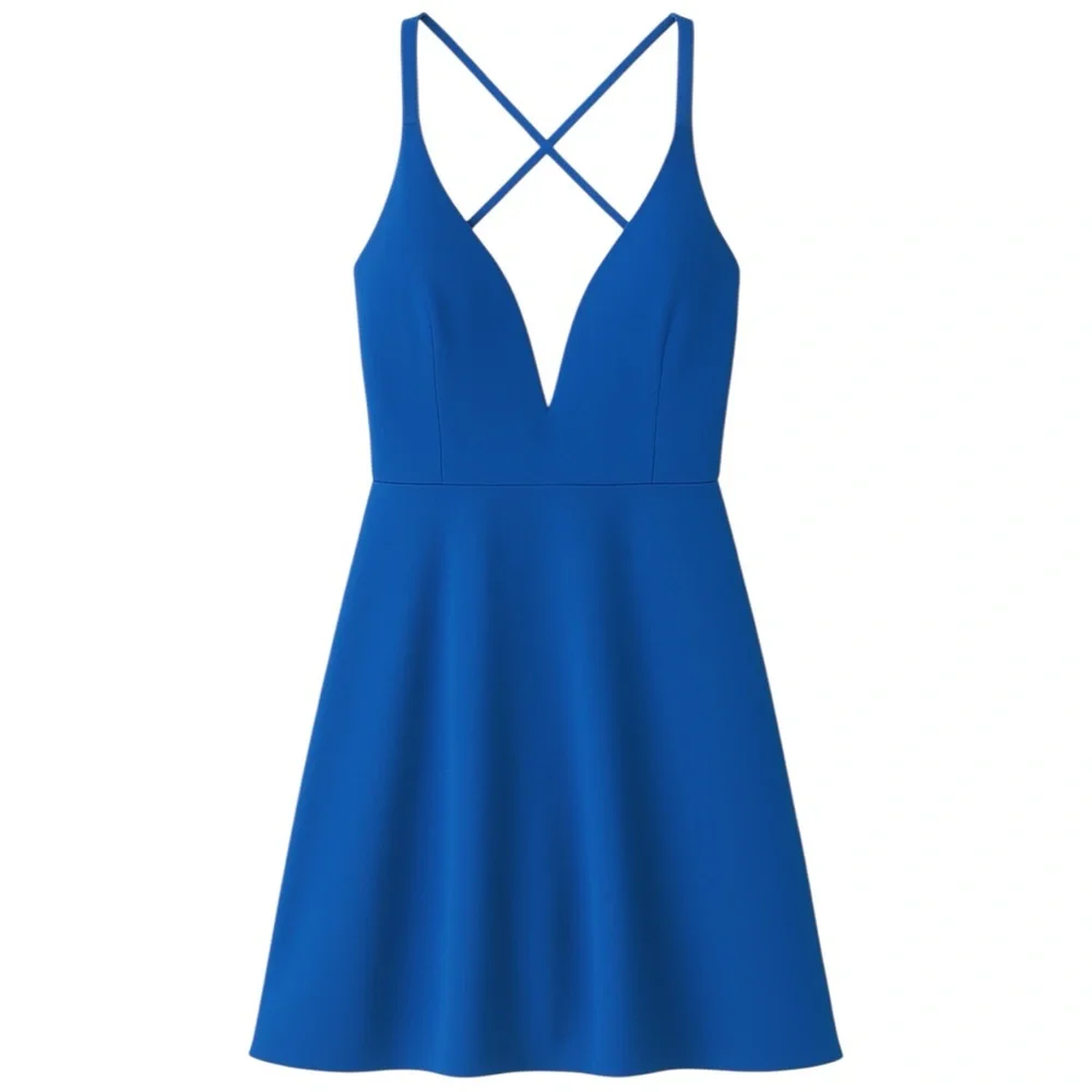 Charlotte Russe • Strappy Skater Dress • Royal Blue • Size XS - Picture 1 of 8